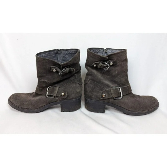 Alberto Fermani Brown Suede Leather Moto Motorcycle Riding Boots sz. US 8 EU 38 - Picture 7 of 16